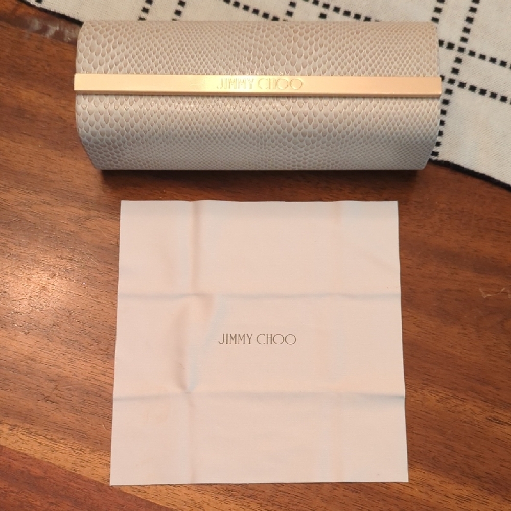 Jimmy Choo Cream eyeglasses case